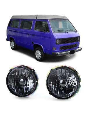 Přední kulatá světla Volkswagen Transporter T3 (1979-1992) zatmavená